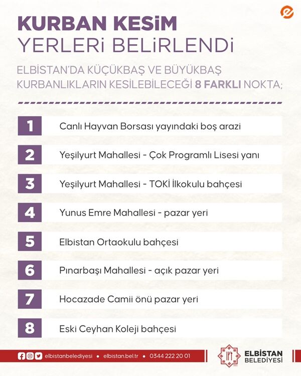 Elbistan Belediyesi kurban kesim alanlarını belirlediWhatsApp Image 2022-07-04 at 14.40.01